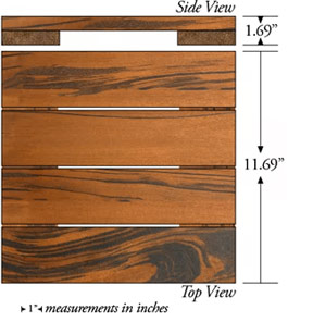 tigerwood deck tiles 12x12