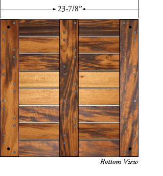 tigerwood deck tiles bottom smooth