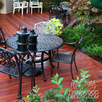 Outdoor Furniture on a Tigerwood Deck