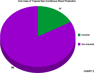 End Uses of Tropical Non-Coniferous Wood Production